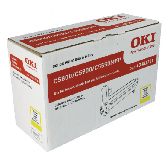 Oki C5800/C5900 Yellow Original Imaging Drum (43381721) 